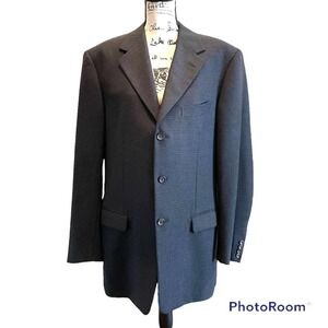 PAL ZILERI GRUPPO FORALL Suit Jacket Blazer Navy Blue Black Size 46L Sport Coat